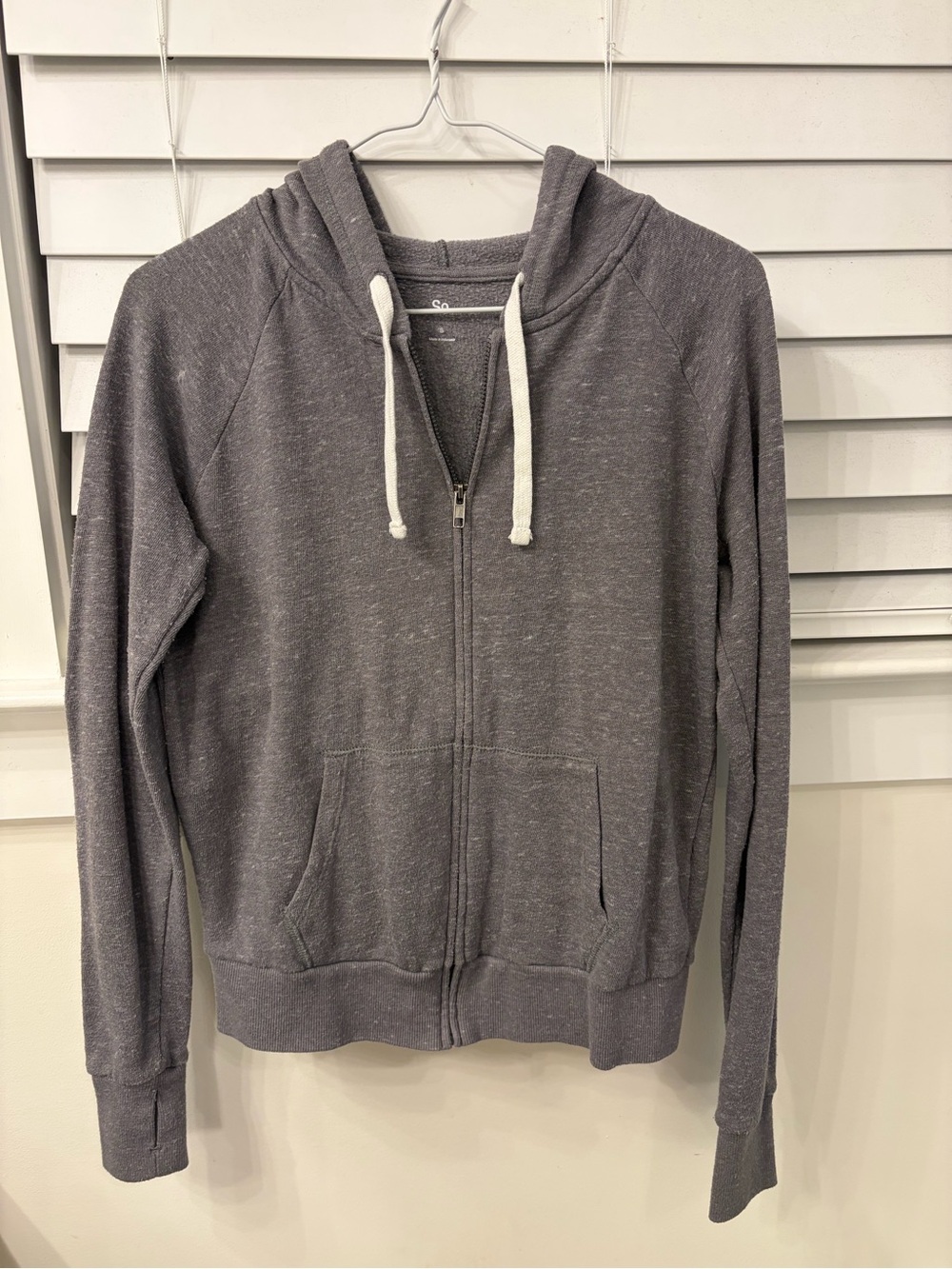 Women’s Gray Zip-Up Hoodie Sweater - Casual Everyday Layer